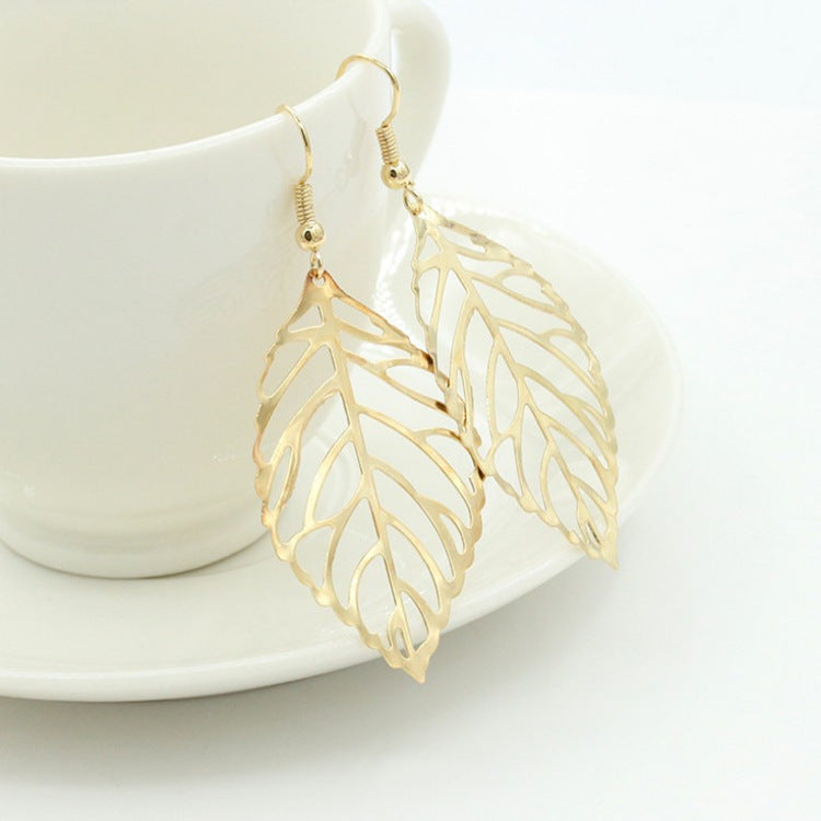 Series Metal Leaf Earrings