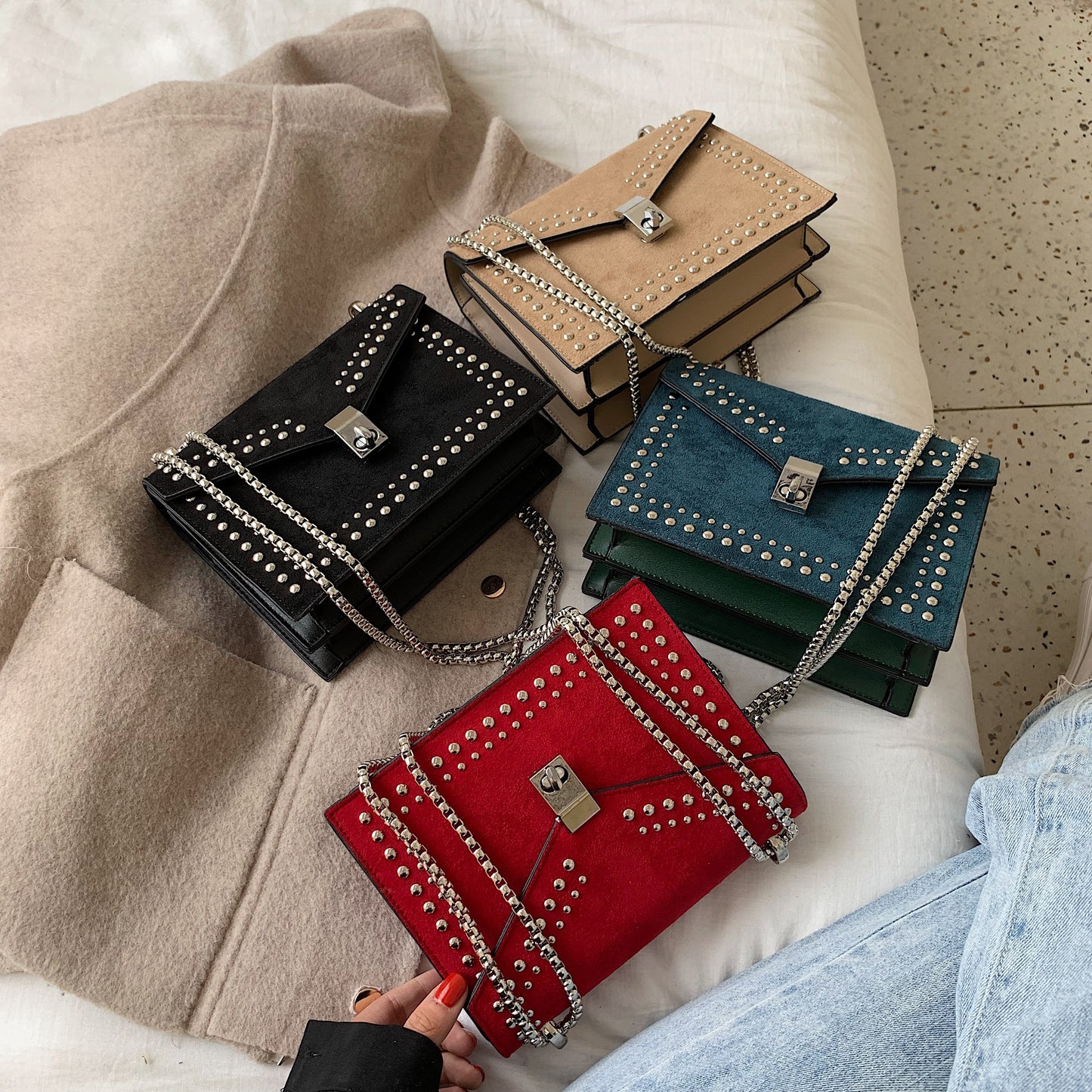Leather Scrub Small Shoulder Messenger Bags