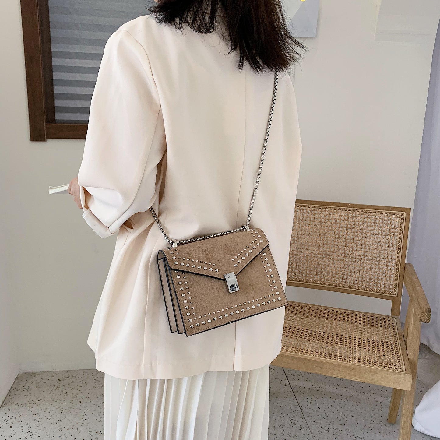 Leather Scrub Small Shoulder Messenger Bags