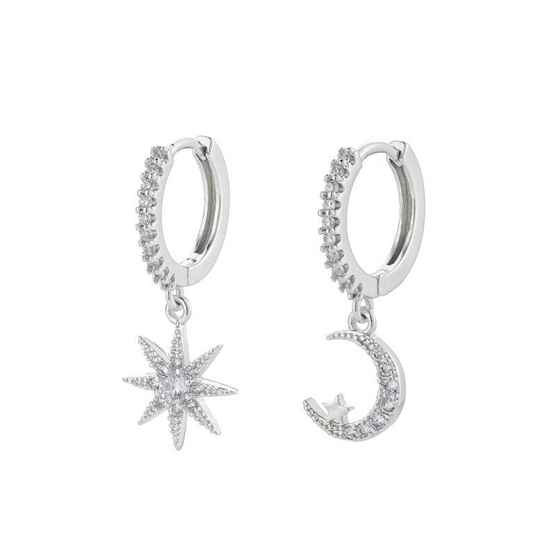 Moon Asymmetric Earrings