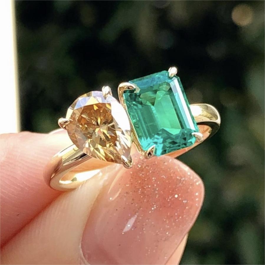 Zircon Square Stone Ring