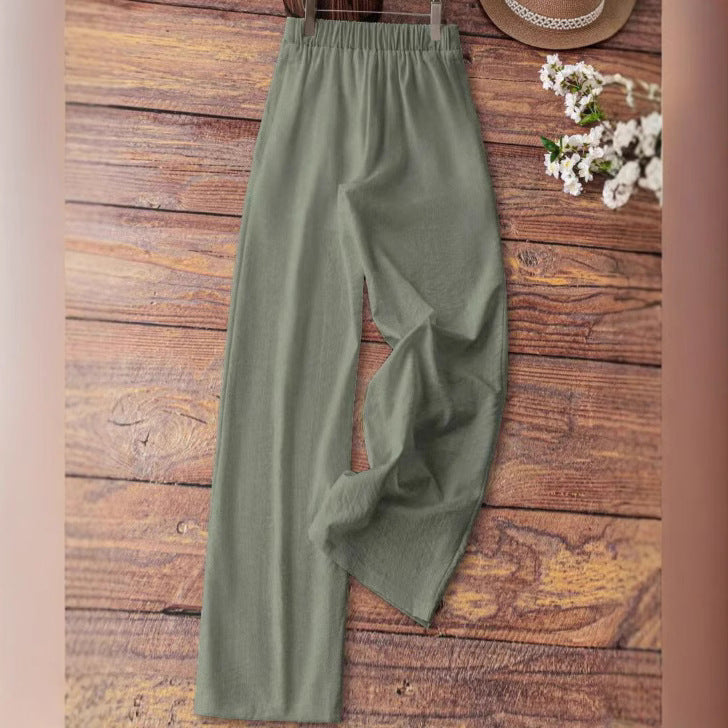 Casual Printing Loose Trousers