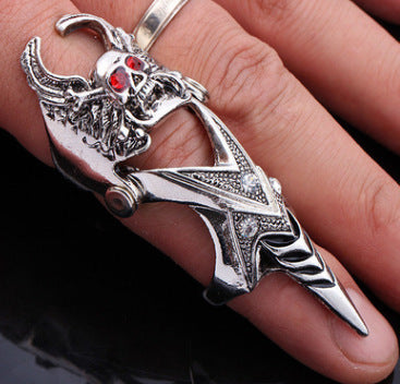 Punk Zircon Skull Rings