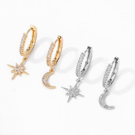 Moon Asymmetric Earrings