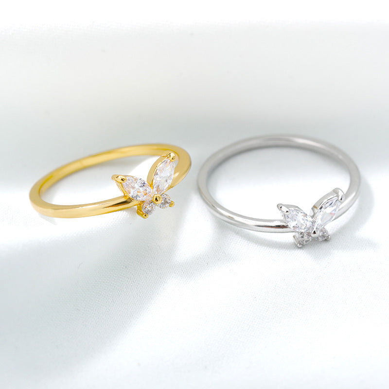 Zircon Butterfly Rings