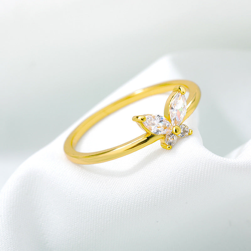 Zircon Butterfly Rings
