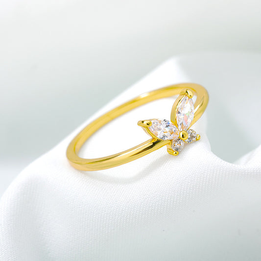 Zircon Butterfly Rings