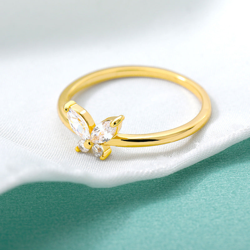 Zircon Butterfly Rings