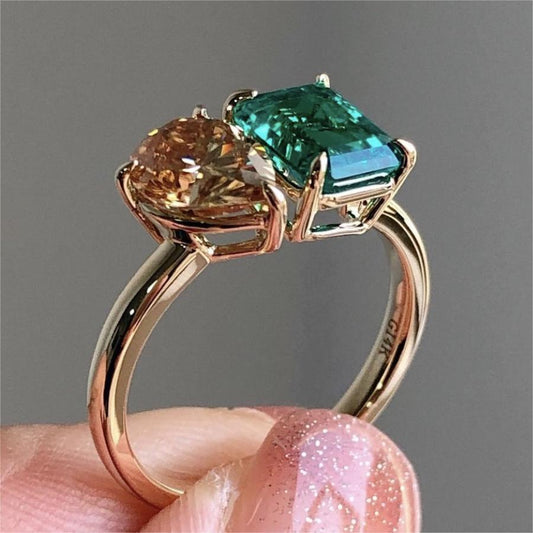 Zircon Square Stone Ring