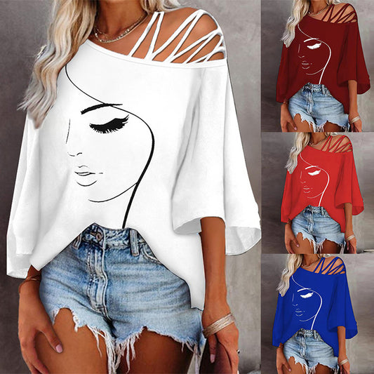 Stitching Loose Casual Tops