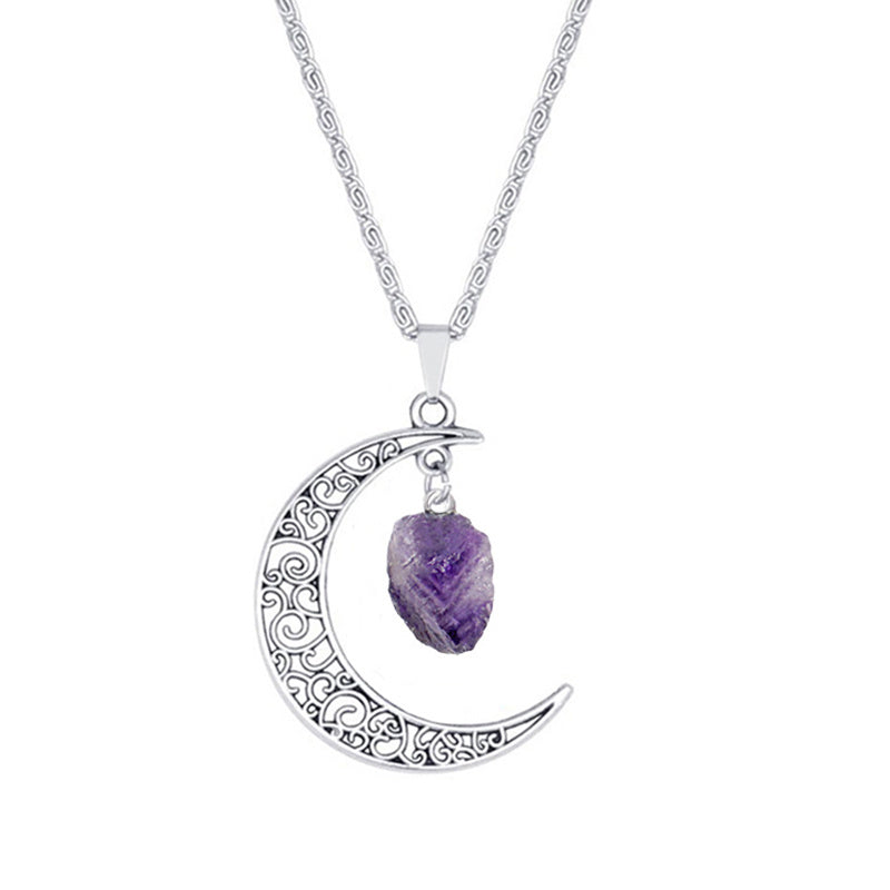 Vintage Purple Moon Necklaces