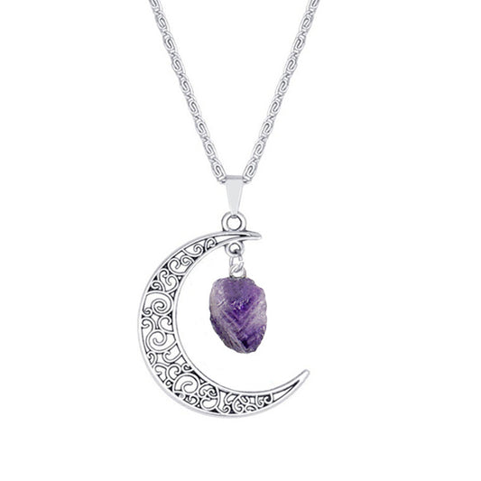 Vintage Purple Moon Necklaces