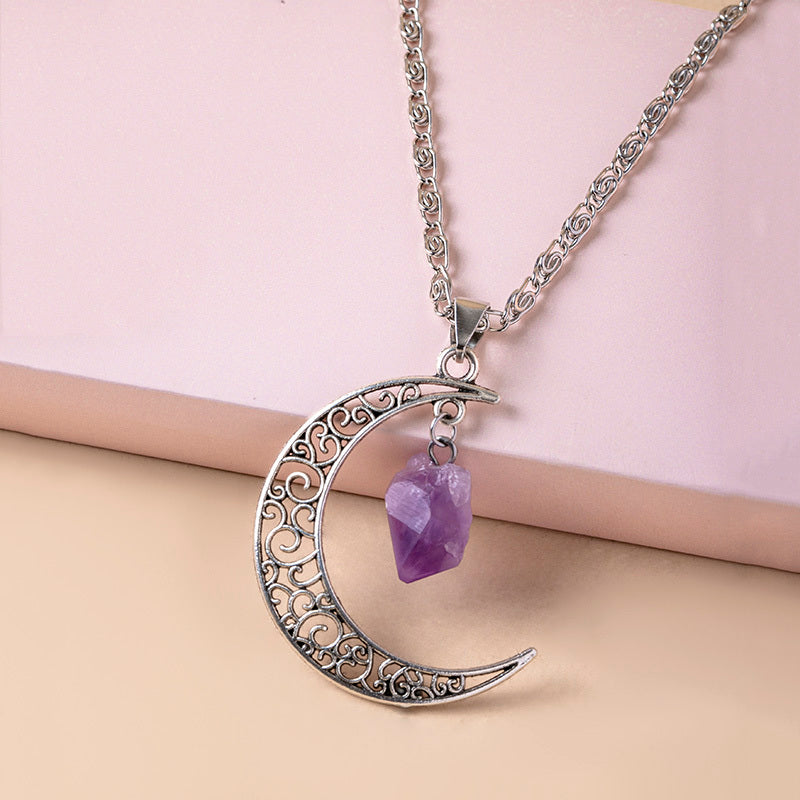 Vintage Purple Moon Necklaces