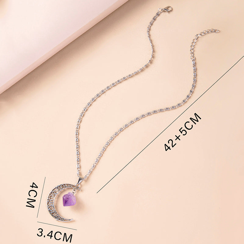 Vintage Purple Moon Necklaces