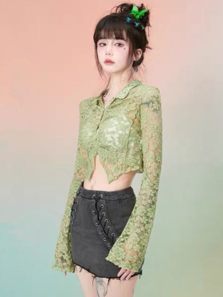 Temperament Long-sleeved Shirt Tops