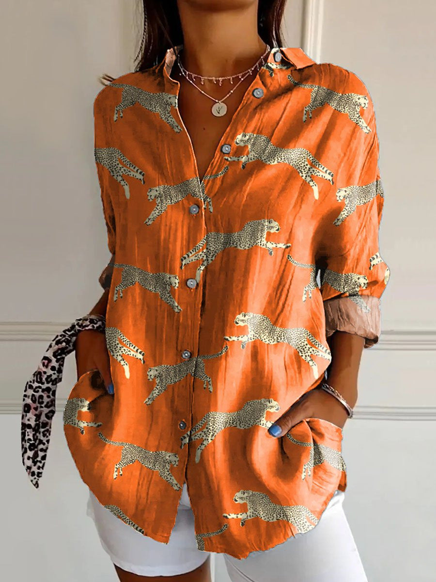 Flowers Print Long Sleeve Shirt