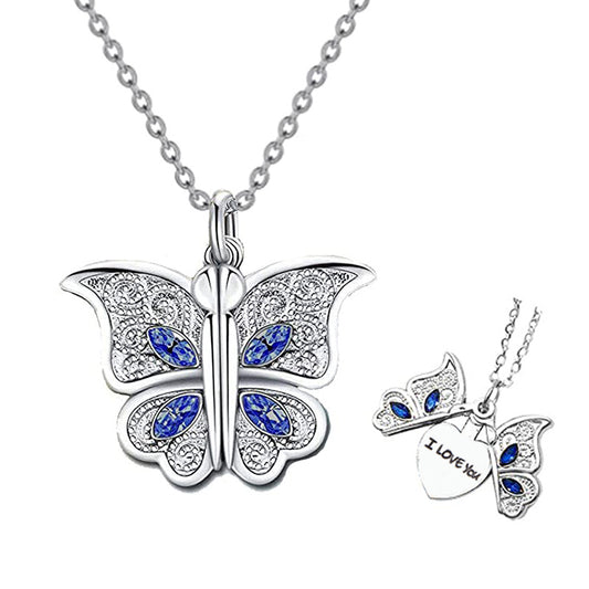 Romantic Butterfly Locket Necklace