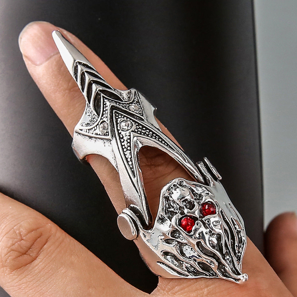 Punk Zircon Skull Rings