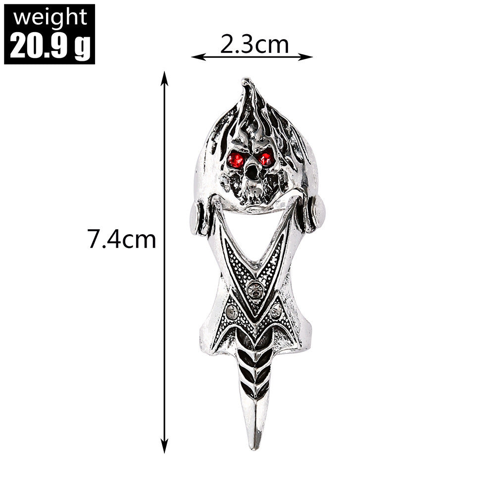 Punk Zircon Skull Rings