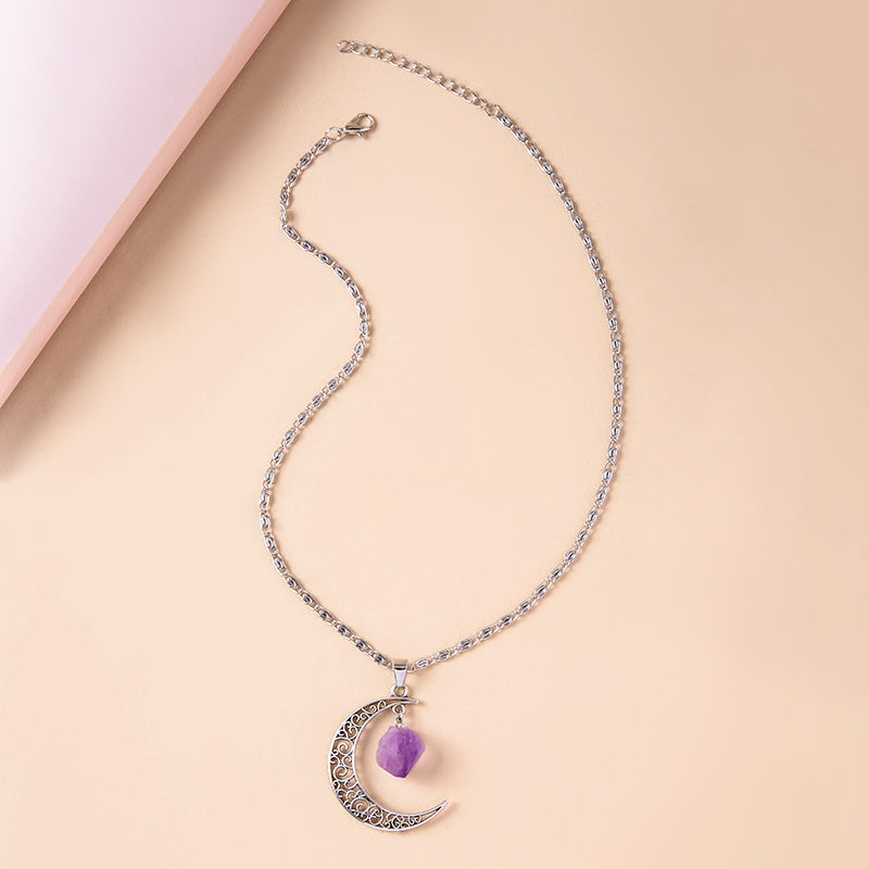 Vintage Purple Moon Necklaces