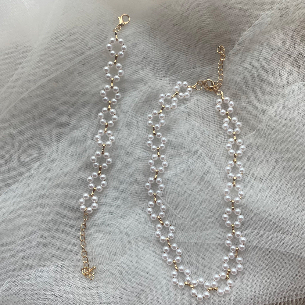 Pearl Necklace Bracelet